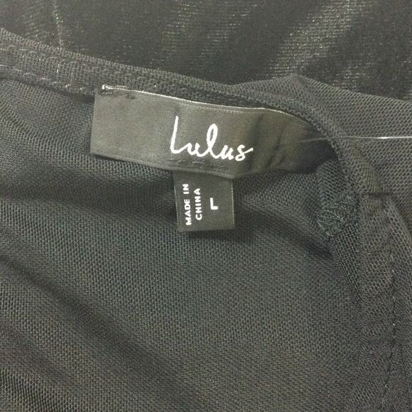 LULUS SZ L Sensational Situation Black Velvet Feather Bustier Midi Dress NWT 0B5 - Picture 8 of 12